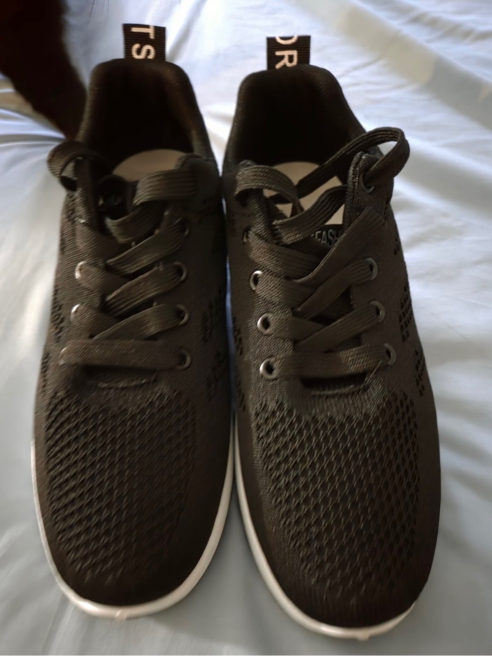 Two pairs of Women’s Black Knit Athletic Sneakers